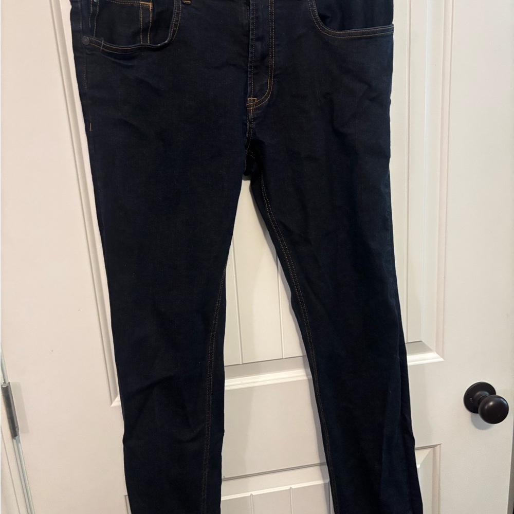Men's Straight Fit Jeans in Deep Blue